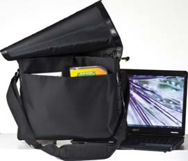 Art. 27937 30 x 24 x 6 cm BS 12 x 5 cm P 40/40 Schwarze Notebook-Tasche aus hochwertigem 1680D Polyester, die sich mit ihren smarten