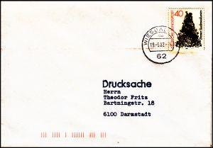 Ang_047 IMPA 1984 Vorführbrief DIN-lang von AEG-Telefunken mit Linearcodierung Ang_048 Briefverteilanlage Bochum Offizieller Brief zur