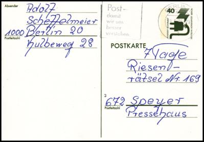 Handbuch Automatische Briefverteilung im Postamt 1000 Berlin 11 Beleg 2.