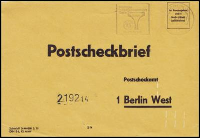 Ang_805 Briefverteilanlage Berlin 11 Falsch in den Richtungsbriefkasten geworfene Ortsbriefe wurden nach Einführung der Eingangscodierung bei der Ausgangsbearbeitung