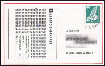 Ang_808 Briefverteilanlage Berlin 11 Bedarfspostkarte kopfstehend aufgestellt und gestempelt, richtige kopfstehende phosphoreszierende
