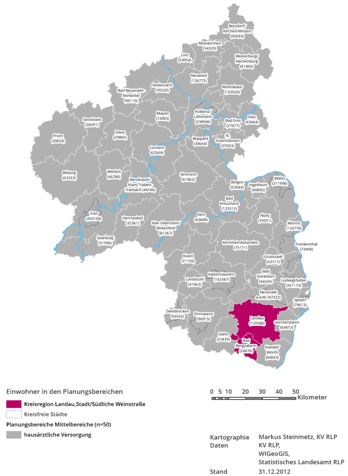 36 Kreisatlas zur vertragsärztlichen Versorgung: Stadt Landau und Kreis Südliche
