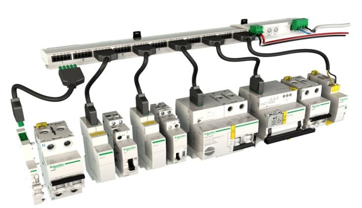 Produktangebot Acti 9 Control Smartlink: Kommunikationssystem Reflex ic60: Fernschaltbarer LS-Schalter E/A (x11) 24V DC Spgs.
