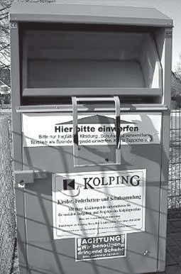 14 Mitteilungsblatt der Gemeinde Sengenthal Abfallwirtschaft Kolping Reichertshofen Sengenthal Ziele Wir stehen weltweit für Gemeinschaft, Orientierung, Lebenshilfe und Engagement.