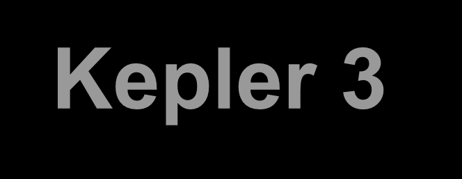 Kepler 3 P 1 ² / P 2 ² = a 1 ³ / a 2 ³