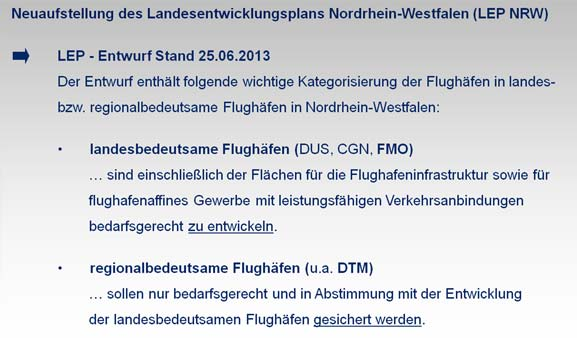Landebahn 19  Landesentwicklungsplan NRW