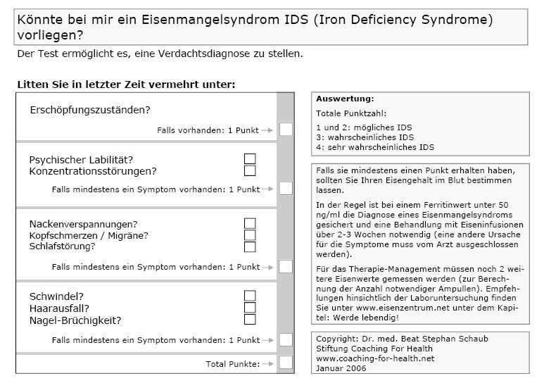 AIM: Advanced IDS Management zuhause Selbsttest Ärztliches Eisenzentrum Ärztliches Eisenzentrum Ärztliches Eisenzentrum