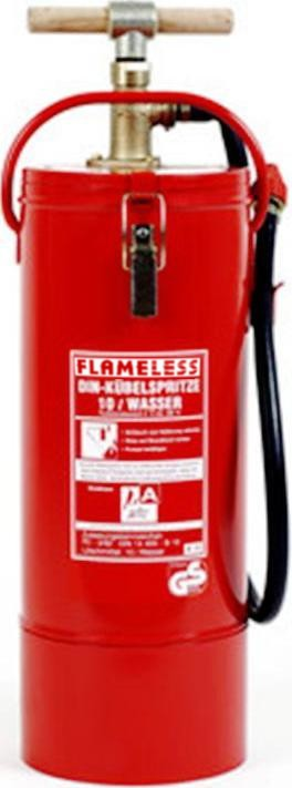 Kübelspritze Kübelspritze nach DIN 14 405 Einsetzbar bei Bränden der Brandklasse A, leicht nachfüllbar durch aufklappbaren Deckel. Als Löschmittel wird Wasser oder eine wässrige Lösung eingesetzt.