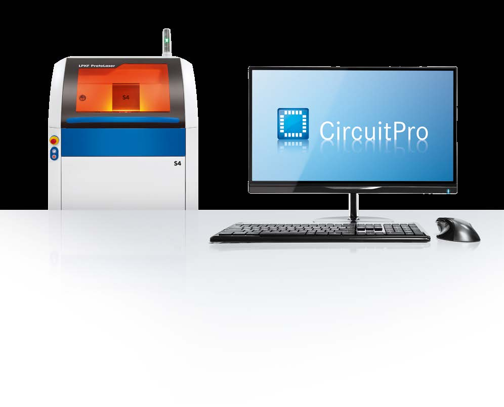 LPKF CircuitPro intelligente Software mit intuitiver Bedienung Die LPKF-Fräsbohrplotter und die ProtoLaser werden mit einer leistungsfähigen Systemsoftware ausgeliefert.