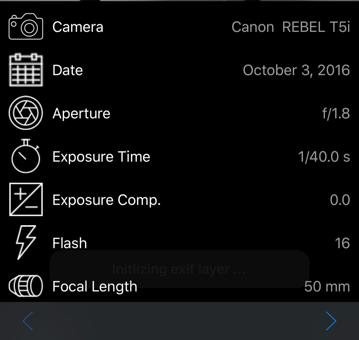 2 Wählen Sie eine Aufnahme, um die Exif-Daten