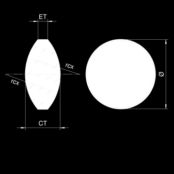 Bikonvex- und Bikonkav-Linsen Biconvex and Biconcave Lenses Bikonvex- und Bikonkav-Linsen werden eingesetzt, wenn eine kurze Brennweite bei einem gleichzeitig großen Linsendurchmesser geordert ist.