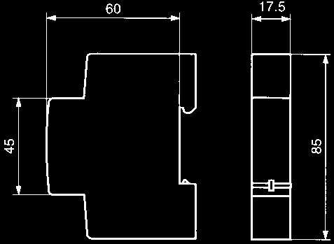 Vorrangschalter E 450 (Lastabwurf-Relais) Geräte für Schalttafeleinbau auf Tragschiene (35 mm) nach DIN EN 60 715, oder auf ebener Fläche mittels Schrauben.