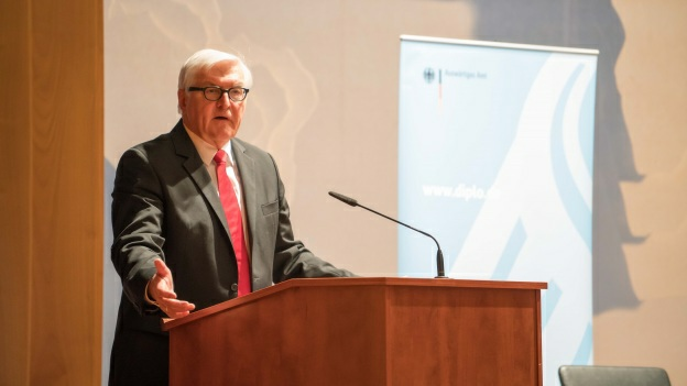 Einsatz für die Hoffnung: Bundesaußenminister Steinmeier spricht zu den Stipendiaten Der Wiederaufbau Syriens war auch Thema eines von insgesamt fünf Workshops der Konferenz.