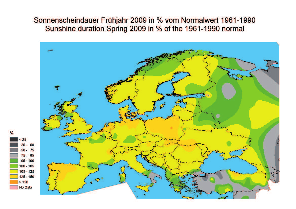 Anomalien bezogen auf den Referenzzeitraum 1983-2009 für die kurzwellige und die langwellige Strahlungsbilanz am Erdboden. Die Datenbasis für diese Auswertung sind die vom CM-SAF (http://www.cmsaf.