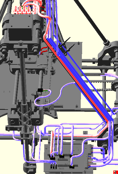 Farbkodierung Z Motor Auf der linken Seite wird ein weiteres vierpoliges Kabel in die Lüsterklemme eingefügt und dann auf der linken Seite dem