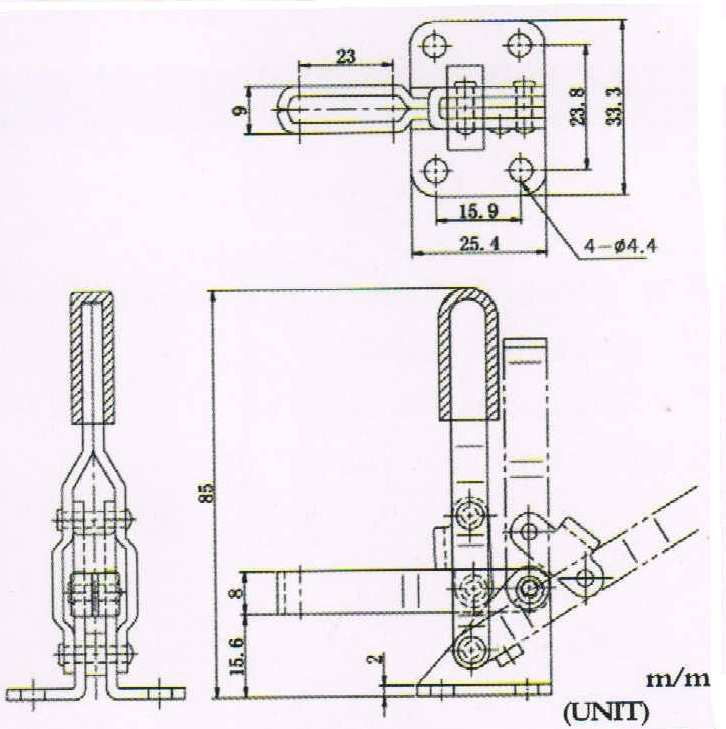 Senkrechtspanner / Schnellspanner vertikal SPV-1-Wf48Kg101-A