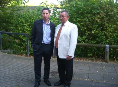Der Ehrenvorsitzende Alfred Ivanov und der Vorstandsvorsitzende Hans Horn.