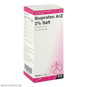 MediPreis Produktsteckbrief IBUPROFEN ABZ 2% SAFT IBUPROFEN AbZ 2% Saft AbZ Pharma GmbH PZN: 07013810 Menge: 100 ml Art: Saft Link: https://www.medipreis.