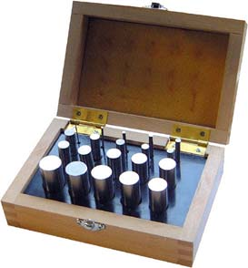 318.520 Block gauge and Gauge MESSSTIFT-SÄTZE PIN GAUGES SET > aus Spezial-Stahl > Länge 50 mm > Werkstatt-Ausführung > Genauigkeit: Werksnorm ± 0,004 mm > im Etui > made of special steel > for