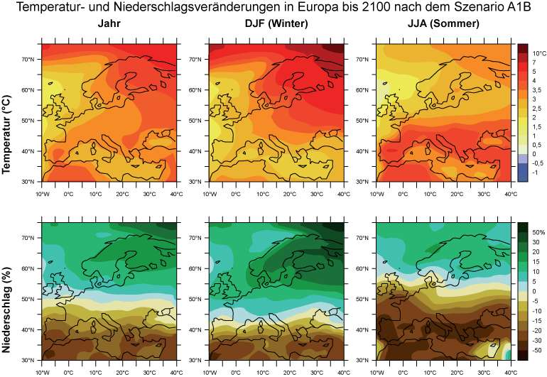 Klimaprojektion 2080 2099 zu 1980-1999 Folie: Hamburger