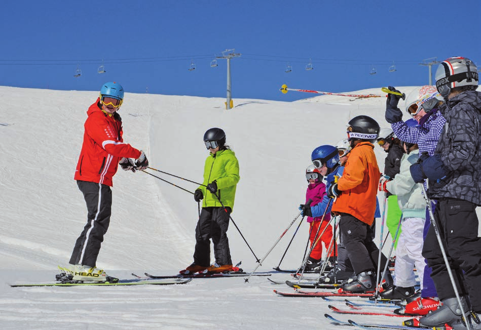 Ski Snowboard Kinder Kinderunterricht Sicherheit Freude Technik In der Kinderskischule arbeiten wir mit der Swiss Snow League.