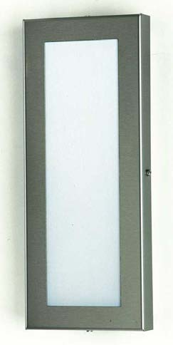 482955 Preis 260,- 2 Wand- und Deckenleuchte Edelstahl, Opalglas, IP54, in 2 verschiedenen Größen Maße Länge