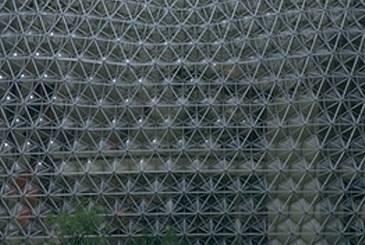 Abmessungen 100 x 40 m) Pavillon der Vereinigten Staaten an der Weltausstellung in Montreal, 1967, R.
