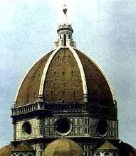 Die Kuppel von Santa Maria del Fiore in Florenz ist ein Beispiel eines Zeltgewölbes mit achteckigem Grundriss. Die Tragstruktur besteht aus zwei Gewölben aus Mauerwerk: Eine äussere, welche nur 0.