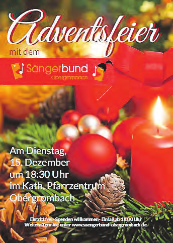 50 Obergrombach AMTSBLATT BRUCHSAL 3. Dezember 2015 Nr.