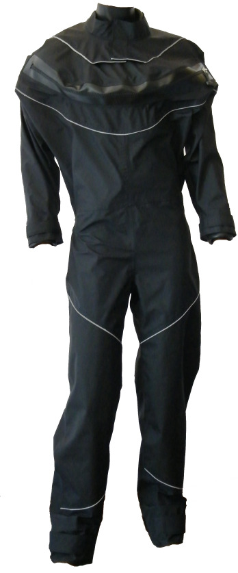 Black-Performance (Silber) NEU bluesign Fabric Extrem atmungsaktiver Trockenanzug Mit verstellbaren Abdeckungen an den Hals- Arm- und Fußmanschetten