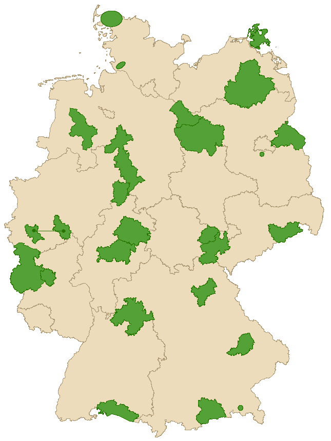 25 Bioenergie-Regionen Gute Verteilung innerhalb Deutschlands Struktur und Größe (Kleinstadt bis Landkreiskooperation) Ausgangssituation