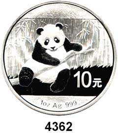 Schön 1889. KM 2029. Panda mit Jungtier In Kapsel.