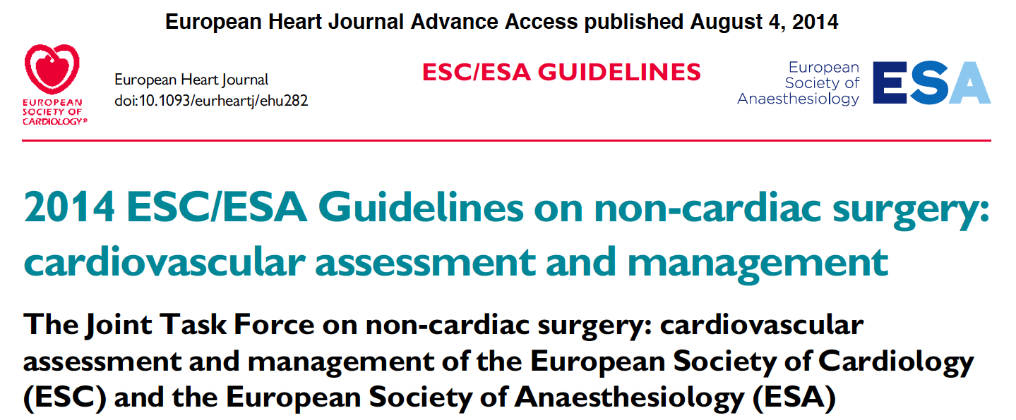 Neue Guidelines: Europa Kristensen SD, et al. Eur Heart J.