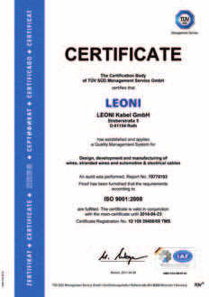 www.leoni-electrical-appliances.com 7 LEONI environmental management For us, business success with ecological responsibility is not a contradiction in terms.