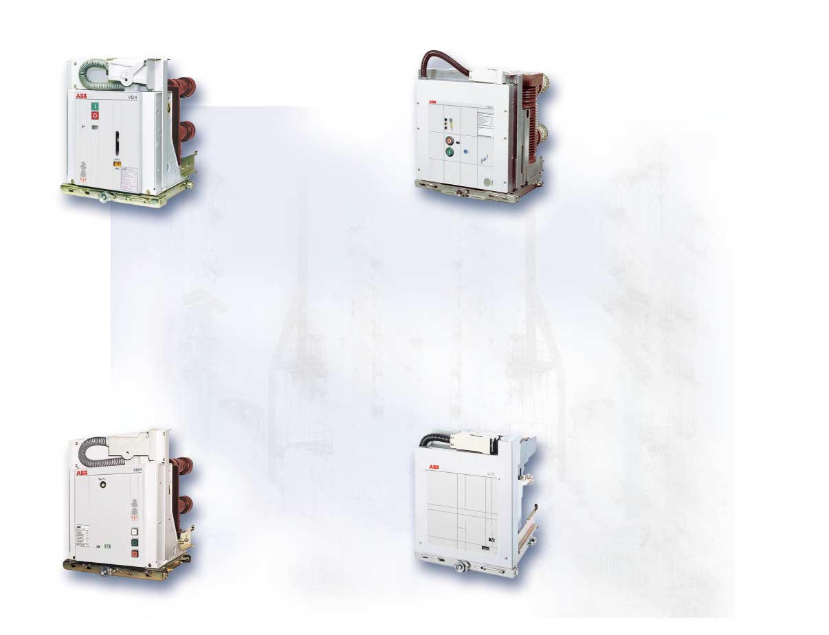 Optimales Schalten der angeschlossenen Verbraucher durch Auswahl von unterschiedlichen Schaltgeräten Verfügbare Geräte VD4 Vakuum-Leistungsschalter mechanischer Antrieb Leistungsschalter für jeden