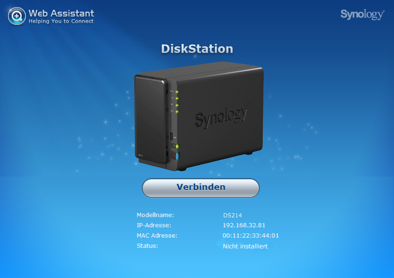 Kapitel Installation des DSM auf der DiskStation Kapitel 3: 3 Sobald die Hardware bereit ist, ist für die korrekte Funktion der DiskStation der DiskStation Manager (DSM) erforderlich - das