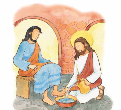 Jesus wäscht seinen Jüngern die Füße Jesus wusste, dass seine Stunde gekommen war, um aus dieser Welt zu seinem Vater hinüberzugehen.