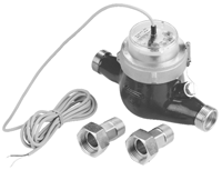 8 Zubehör Wasserzähler Wasserzähler mit potentialfreiem Kontaktsignal zum direkten Einbau in die Leitung werden in durchflussproportionalen Dosieranwendungen eingesetzt.
