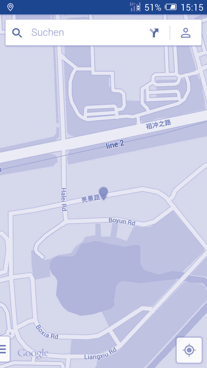 Wenn Sie GPS-Satelliten aktivieren, wird GPS als Datenquelle für Ihren Standort eingerichtet. 9.1.2 Google Maps öffnen und Standort anzeigen Berühren Sie auf dem Startbildschirm Maps.