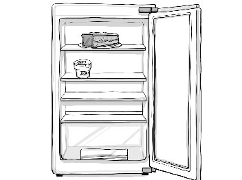 M 15 4/A Lebensmittel und Getränke 1 Grundstufe Was ist in deinem Kühlschrank? 1 Zwei Kühlschränke A B 2 Male folgende Lebensmittel in den Kühlschrank A.