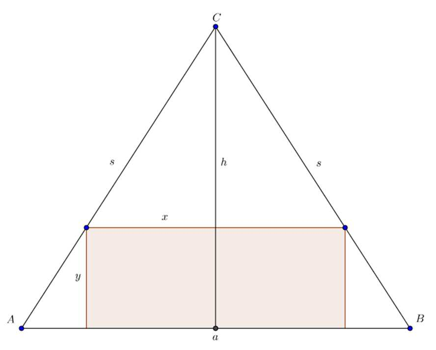 8 Aufgabe : Einem gleichschenkligen Dreieck ist ein Kreis einbeschrieben.