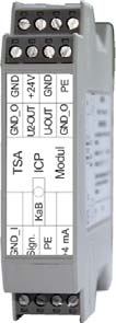 TSA-ICP Das ISO-ICP-Modul dient zur Konditionierung von Signalen aus piezoelektrischen Sensoren. Die minimale Eingangsfrequenz (Standard) ist 2 Hz. Die Standard Verstärkungen sind 1, 2 und 5.