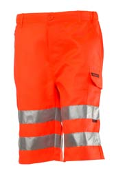 Gesäßtasche Warnschutz- Shorts Farbe: fluoreszierend gelb Größen: S-XXXL Bestell-Nr.