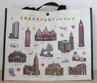 487 Tasche Shopper mit Frankfurt Motiven abwaschbar und