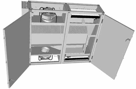 Kassettenfilter F7 Zuluft Bedienseite Zuluft links Kassettenfilter F5 Abluft Abluft Zuluft EC-Ventilator Zuluft Gegenstromplattenwärmetauscher und