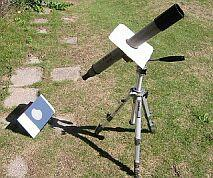 6 Die Projektion der Sonne. Die Projektion der Sonne ermöglicht eine ungefährdete Beobachtung von Sonnenflecken, Sonnenfinsternissen oder einem Planetentransit.