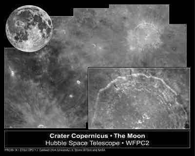 nicht fotografieren, weil seine Oberfläche zu hell sei... Doch das ist eine weitere Lüge der NASA-Märchenerzähler, denn es gibt tatsächlich "Hubble"-Fotos vom Mond (siehe Abb.