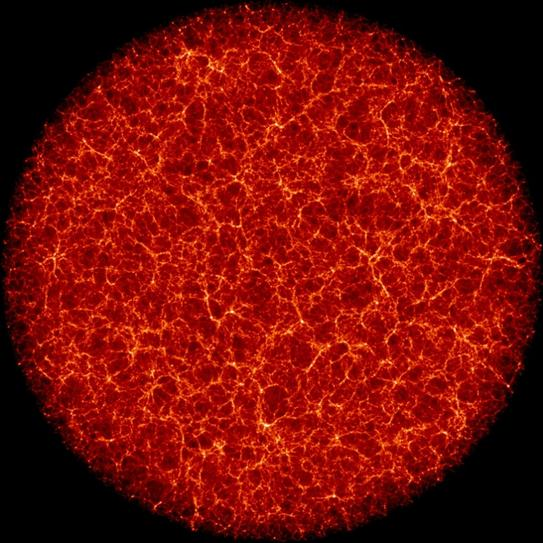 Sphärisches Universum Kosmisches Netzwerk DM 10 25 Sonnenmassen /