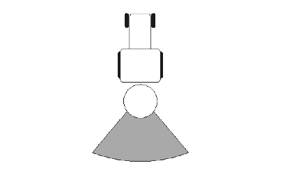 Für ein symmetrisches Streubild die Bodengruppe (Aufgabepunkt) laut Streutabelle einstellen. Um einseitig Streuen zu können ist der Aufgabepunkt zu verstellen. Fig.