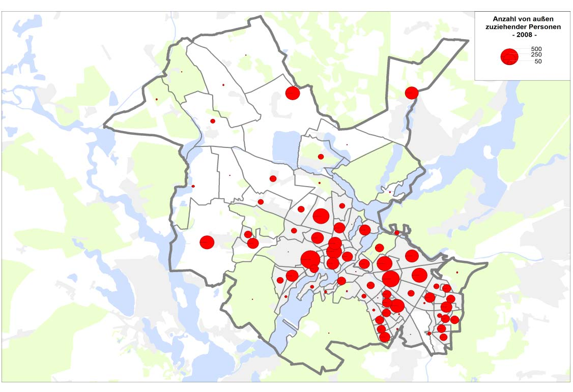 76 Abb. 30 Zuzüge nach Potsdam 2008 nach Statistischen Bezirken (Quelle: Stadtverwaltung Potsdam 2010) Umfassende Ergebnisse zum Neubürger Management liegen für München vor.